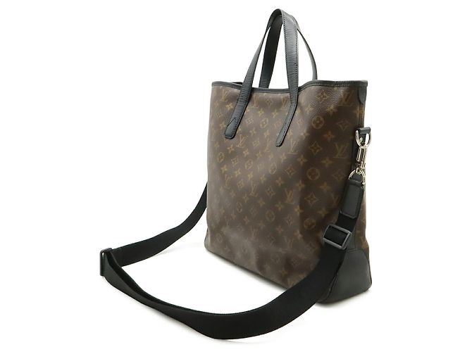 Borsa Tote Davis in Canvas Monogram e Pelle Louis Vuitton Marrone - vista 2