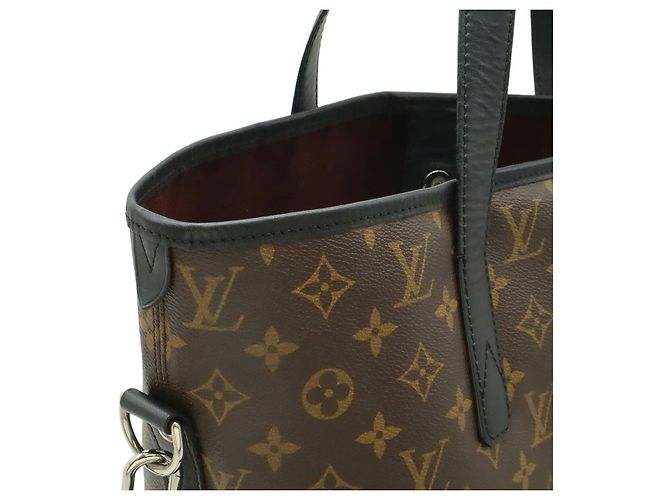 Borsa Tote Davis in Canvas Monogram e Pelle Louis Vuitton Marrone - vista 4