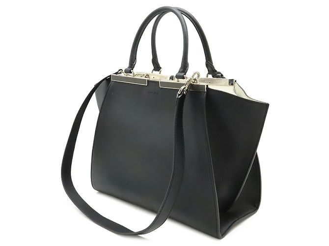 Fendi Leder 2Way Handtasche Schwarz - Ansicht 2