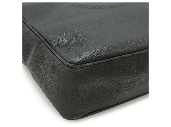 Borsa Tote Chanel Caviar Skin Coco Mark Nero - vista 3