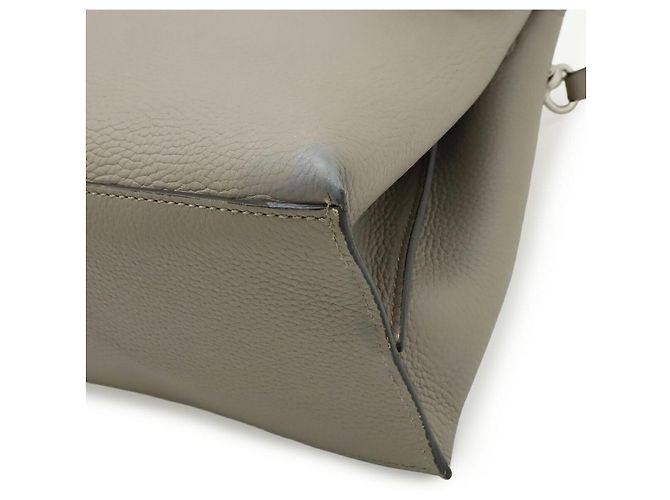 Borsa a manico in pelle Gucci Bamboo Daily Medium Grigio - Ansicht 3