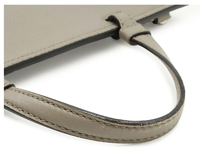 Borsa a manico in pelle Gucci Bamboo Daily Medium Grigio - Ansicht 4