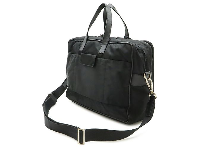 Valigetta in nylon con logo Triangle di Prada Nero - vista 2