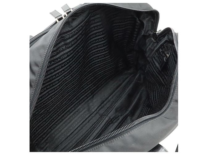 Valigetta in nylon con logo Triangle di Prada Nero - vista 6