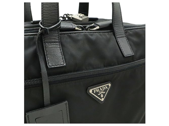 Valigetta in nylon con logo Triangle di Prada Nero - vista 8