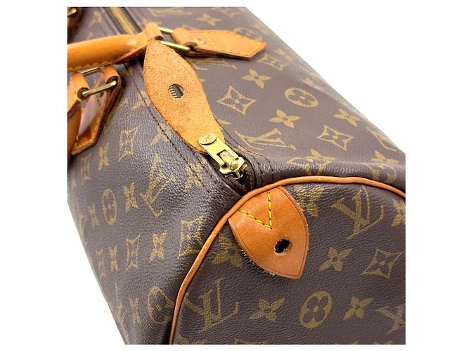 Borsa Boston Louis Vuitton Speedy 40 Monogram Marrone - vista 7