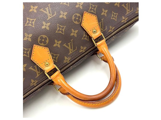 Borsa Boston Louis Vuitton Speedy 40 Monogram Marrone - vista 9