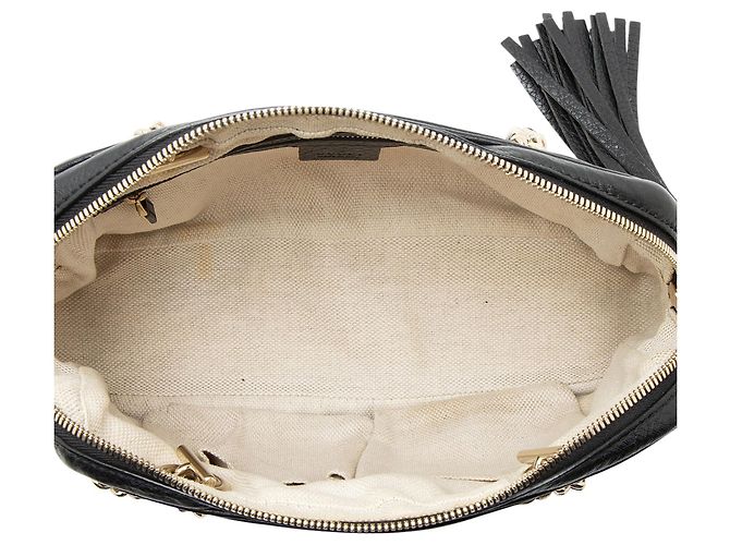 Piccola borsa a tracolla Gucci Leather Soho Chain Nero - view 7