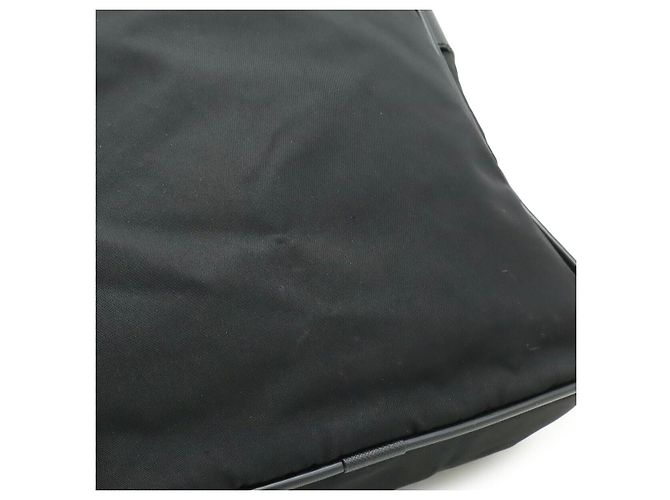 Bolsa Messenger de Nylon e Couro Prada Preto - vista 9