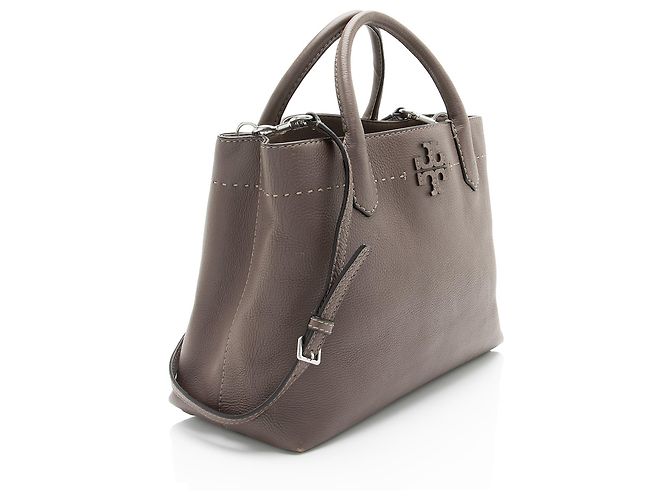 Tory Burch McGraw Leder-Tote mit drei Fächern Braun - Ansicht 2