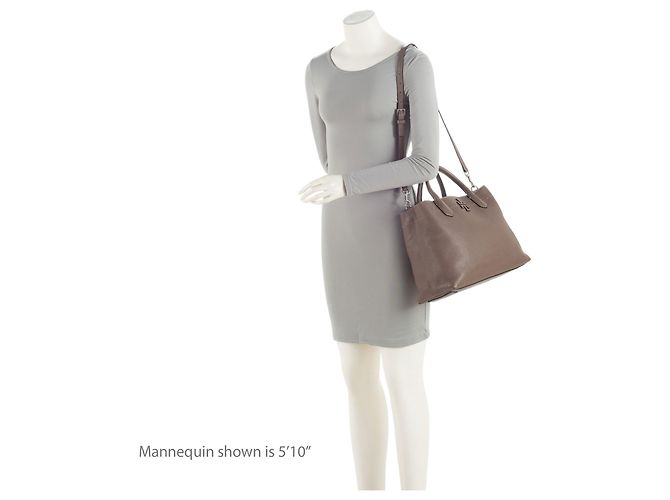 Tory Burch McGraw Leder-Tote mit drei Fächern Braun - Ansicht 5