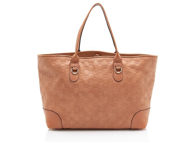Gucci Guccissima Leder Heart Bit Charm Medium Tote Pink - Ansicht 3
