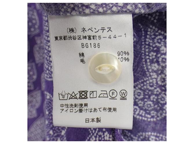 Autre Marque Camicia Needles Bianco Porpora - vista 3