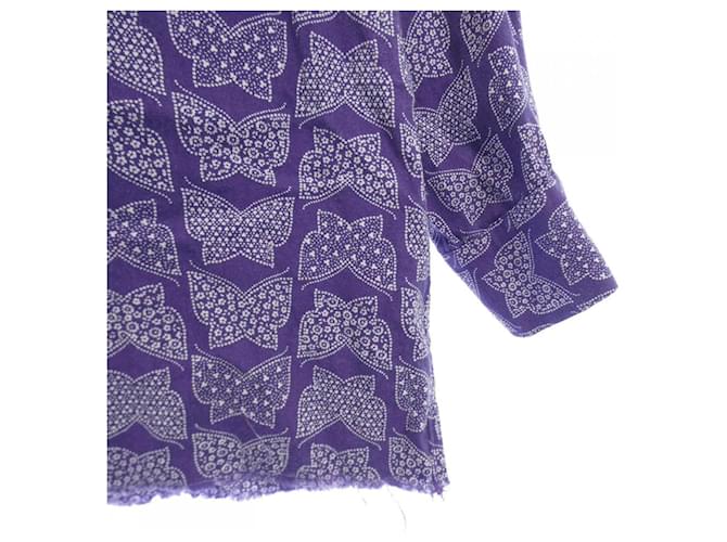 Autre Marque Camicia Needles Bianco Porpora - vista 6