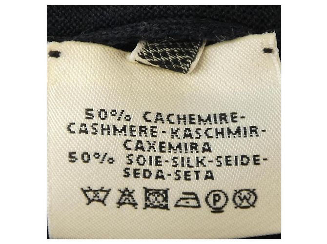 Hermès Hermes Seide-Kaschmir Strickware Blau - Ansicht 3
