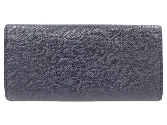 Valextra Leder-Langgeldbörse Blau Marineblau - Ansicht 2