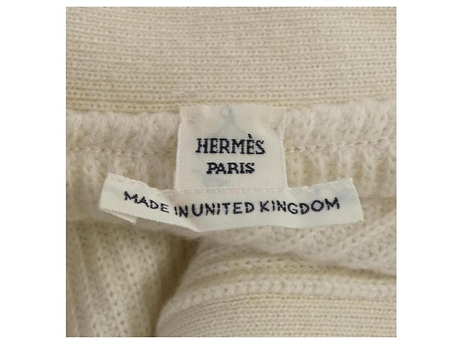 Hermès Cárdigan largo de cachemira Hermes Blanco - vista 4