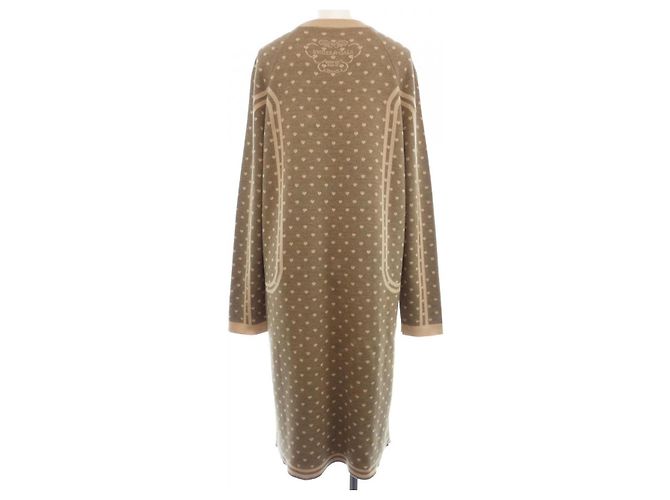 Hermès Hermes Kleid aus Kaschmirmischung Beige - Ansicht 2