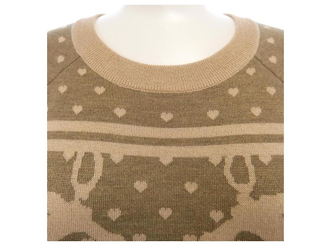 Hermès Hermes Kleid aus Kaschmirmischung Beige - Ansicht 5