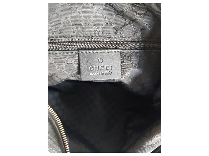 Gucci Borsa Hobo in Denim Blu con Banda Web Rosso Verde - vista 10