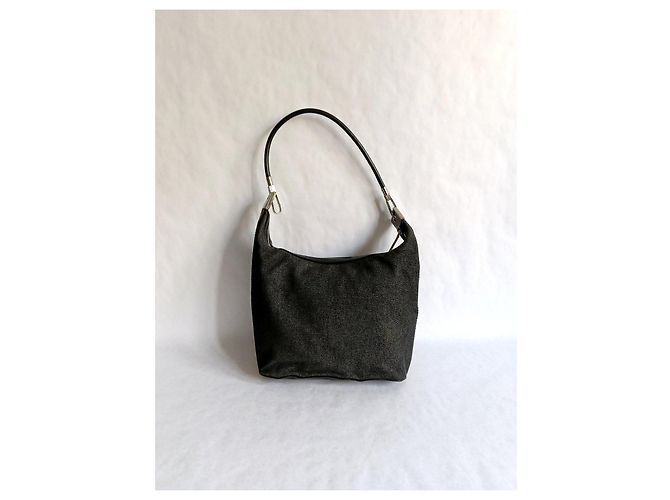 Gucci Borsa Hobo in Denim Blu con Banda Web Rosso Verde - vista 4