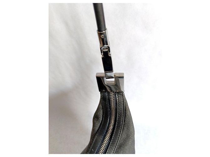 Gucci Borsa Hobo in Denim Blu con Banda Web Rosso Verde - vista 7