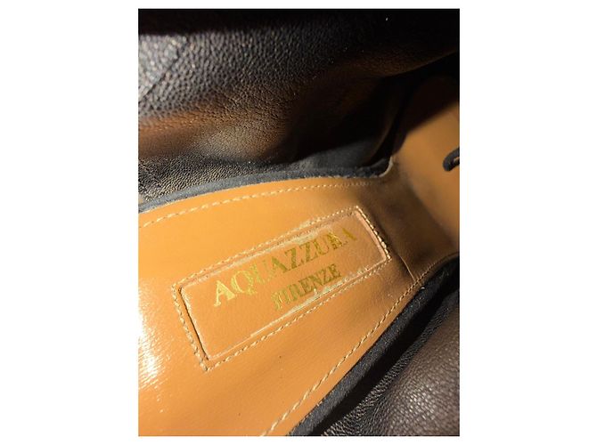 Aquazzura Stivaletti con lacci in scamosciato nero - vista 5