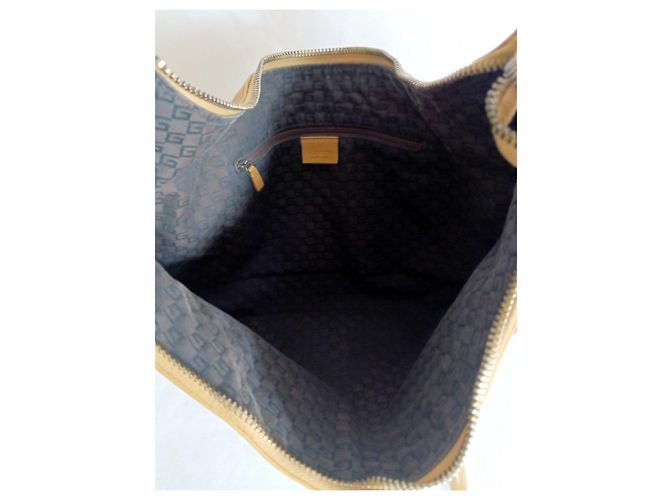 Borsa a spalla Gucci in pelle marrone - vista 7
