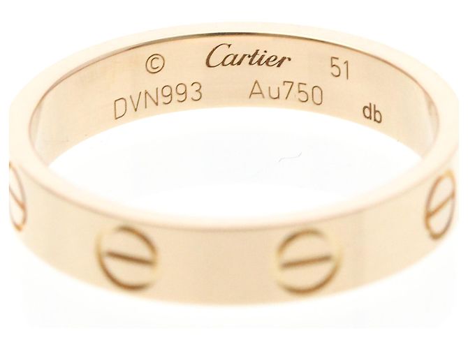 Anello Mini Love di Cartier in oro rosa D'oro - vista 5