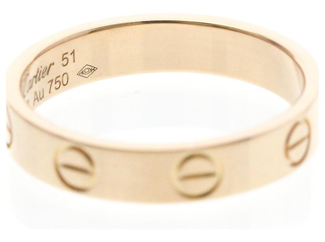 Anello Mini Love di Cartier in oro rosa D'oro - vista 8