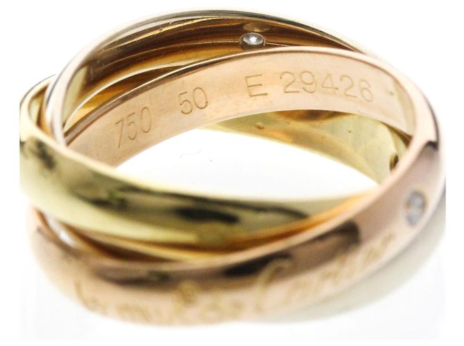 Cartier Trinity Ring mit 3 Diamanten Golden - Ansicht 7