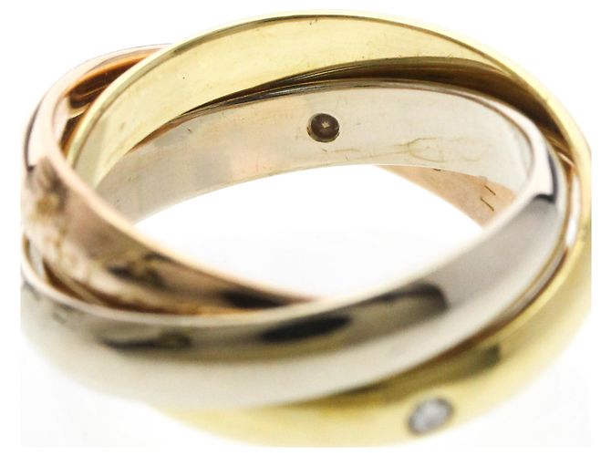 Cartier Trinity Ring mit 3 Diamanten Golden - Ansicht 8