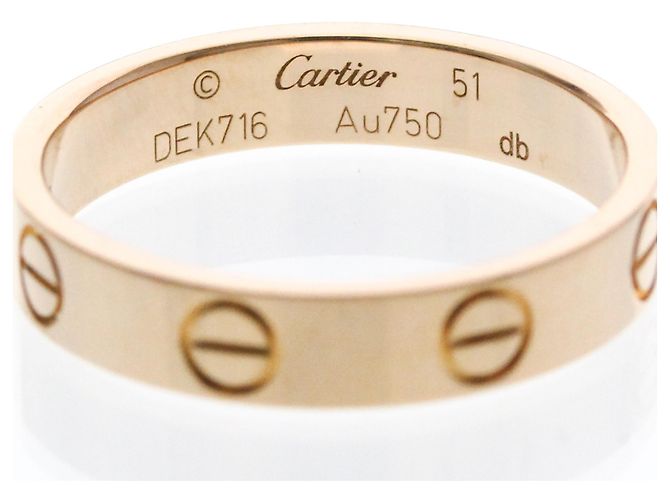 Anello Mini Love di Cartier in oro rosa D'oro - vista 5
