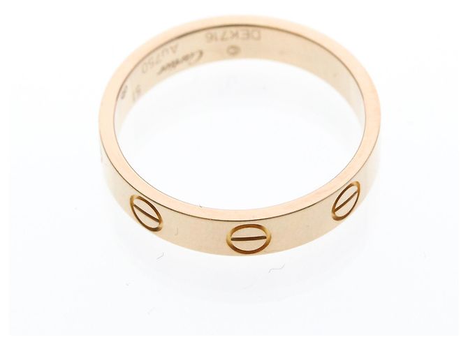 Anello Mini Love di Cartier in oro rosa D'oro - vista 9