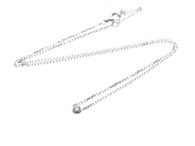 Collana Cartier Damour SM Piccolo Modello in Oro Bianco Argento - vista 12