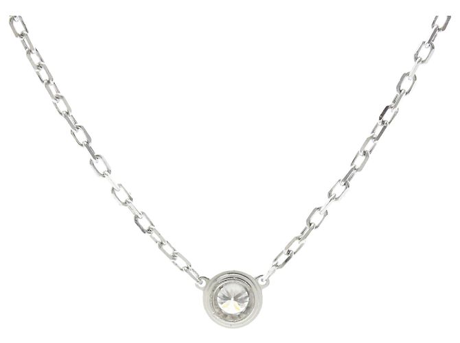 Collana Cartier Damour SM Piccolo Modello in Oro Bianco Argento - vista 2