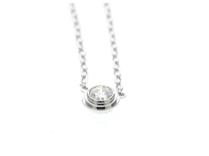 Collana Cartier Damour SM Piccolo Modello in Oro Bianco Argento - vista 4