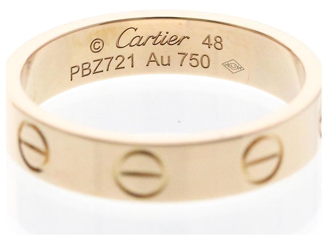 Anello Mini Love di Cartier in oro rosa D'oro - vista 5
