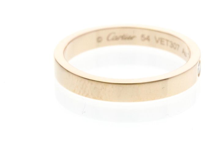 Anello C de Cartier in oro rosa 18K con diamante D'oro - vista 4