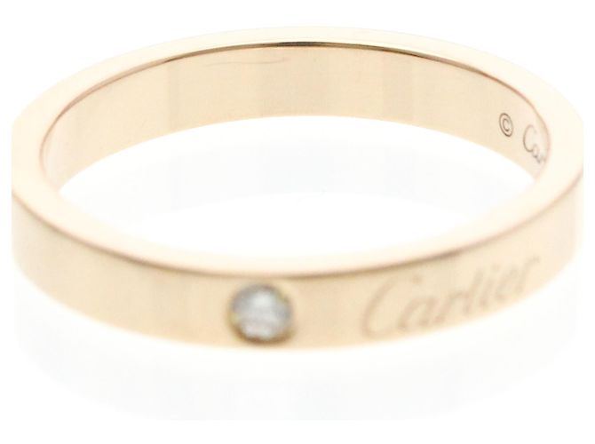 Anello C de Cartier in oro rosa 18K con diamante D'oro - vista 5
