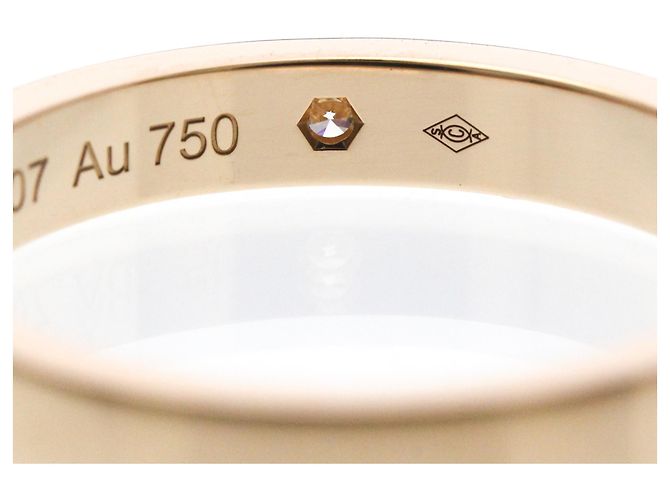 Anello C de Cartier in oro rosa 18K con diamante D'oro - vista 8