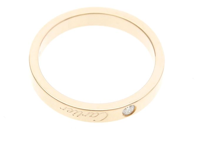 Anello C de Cartier in oro rosa 18K con diamante D'oro - vista 9