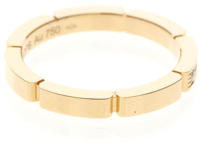 Anillo Maillon Panthère Cartier con 4 Diamantes Dorado - vista 4