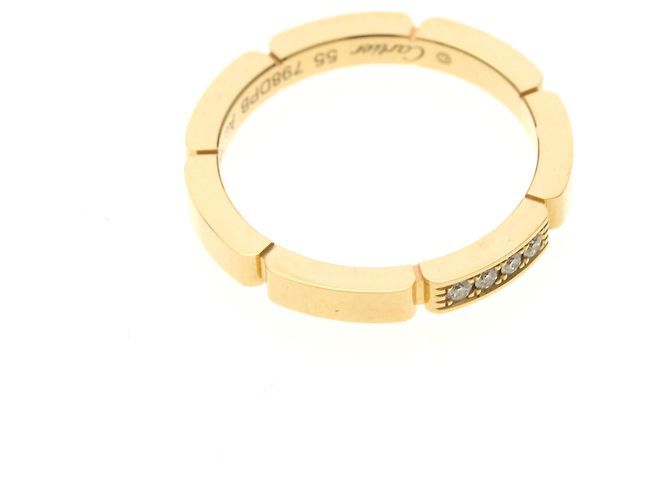 Anillo Maillon Panthère Cartier con 4 Diamantes Dorado - vista 9