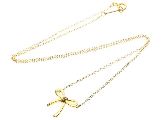 Tiffany & Co Collana Tiffany Bow Ribbon in oro rosa con rubino D'oro - vista 13