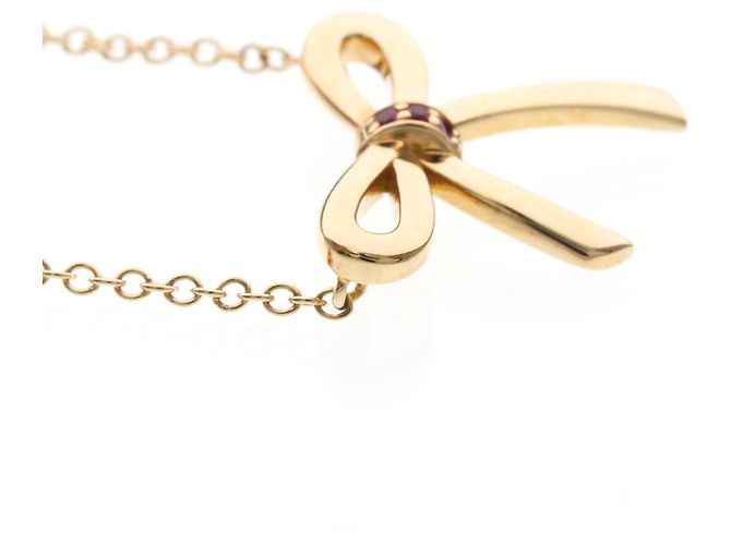 Tiffany & Co Collana Tiffany Bow Ribbon in oro rosa con rubino D'oro - vista 5