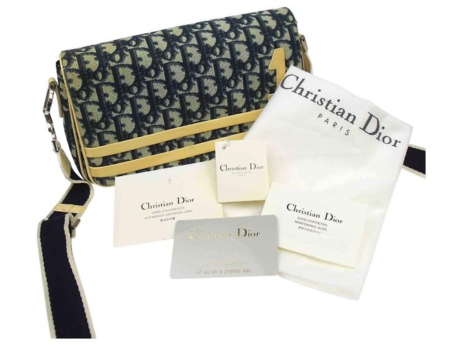 Borsa a tracolla Christian Dior Monogram Blu Blu scuro Monogramma - vista 9