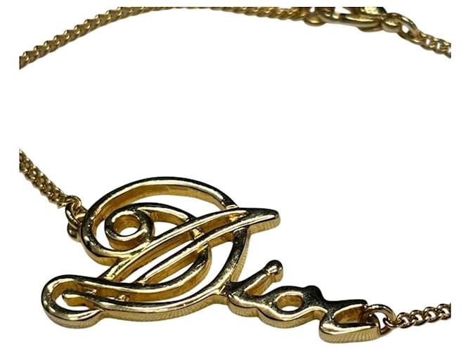 Bracciale Christian Dior Logo Cursive Dorato D'oro - vista 2