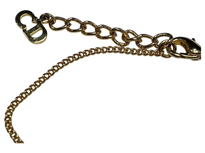 Bracciale Christian Dior Logo Cursive Dorato D'oro - vista 3