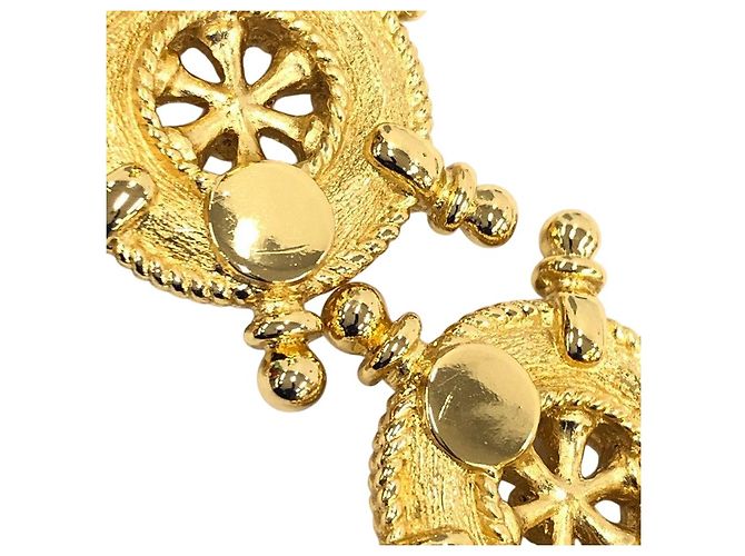 Orecchini a clip Christian Dior Nautical Timone Oro e Strass D'oro - vista 7